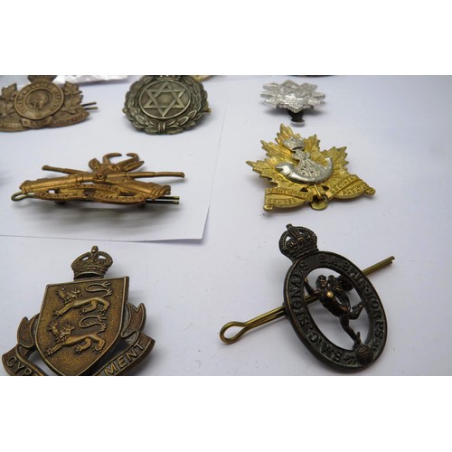 559 - 18 Military cap/Regiment badges