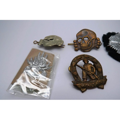 560 - 18 Military cap/Regiment badges