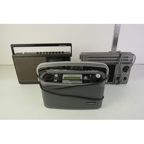 447 - Three radios including Roberts dab, Grundig concert boy and Phillips