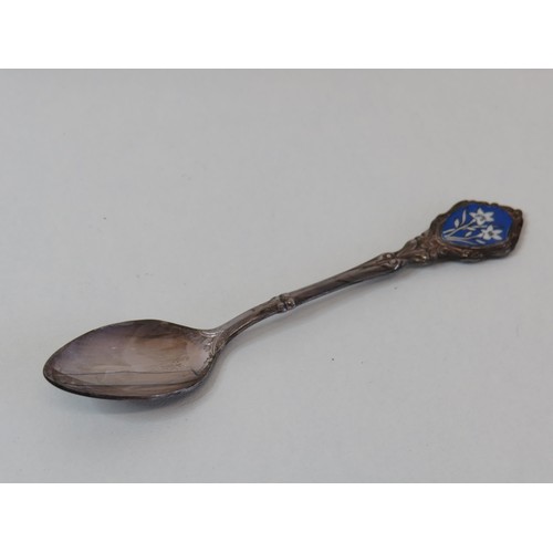 102 - Six enamel plated spoons - boxed