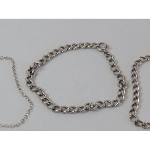 120 - Three silver bracelets