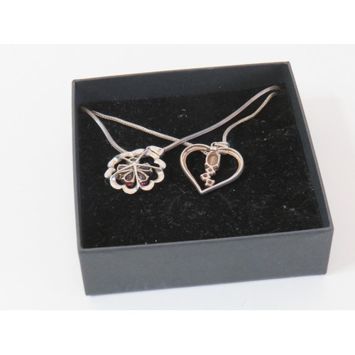 125 - Two silver necklaces - boxed