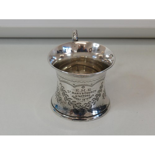 129 - Silver tankard birmingham 95g