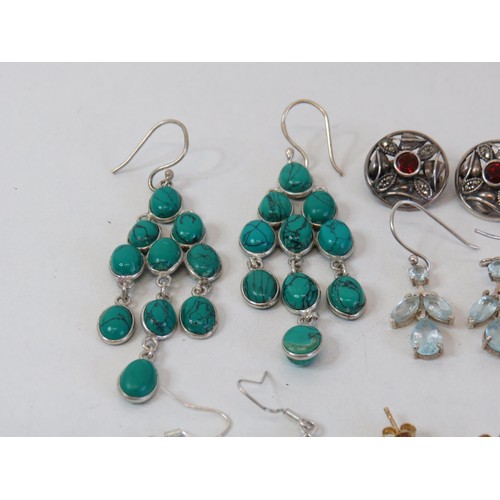 133 - Five pairs of silver earrings