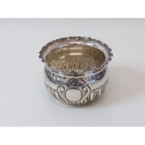 239 - Silver small bowl sheffield tong 38g