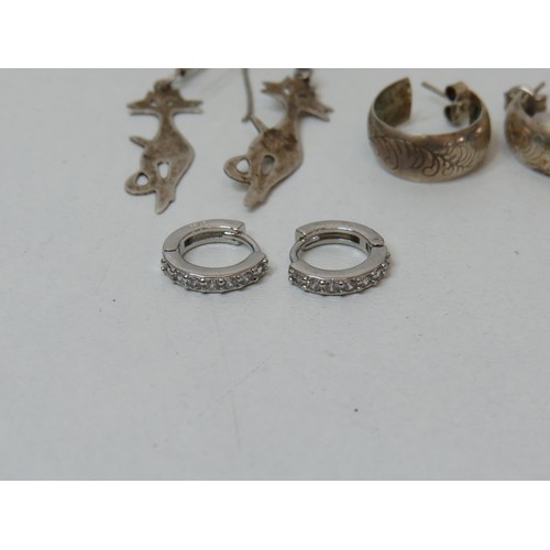 252 - Box of silver earrings