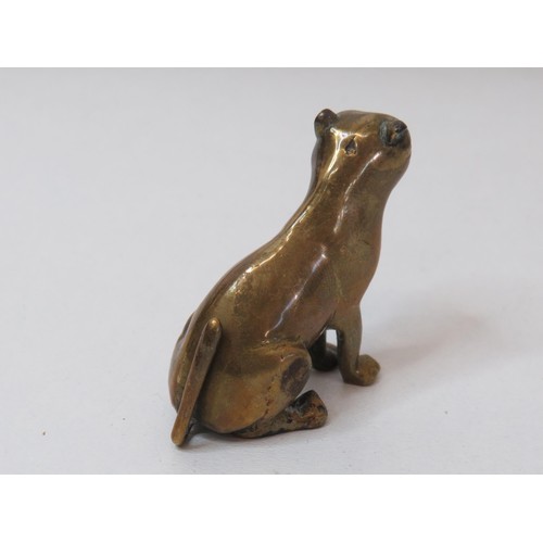 256 - Bronze sitting dog