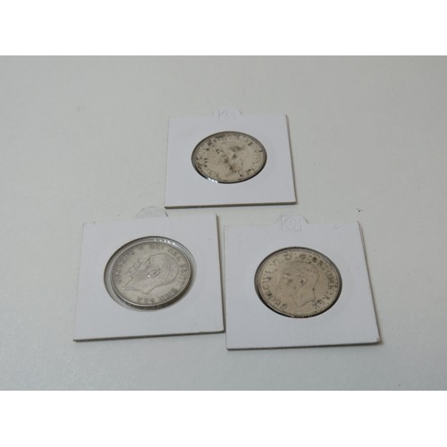 171 - Three silver two shillings - uncirculated