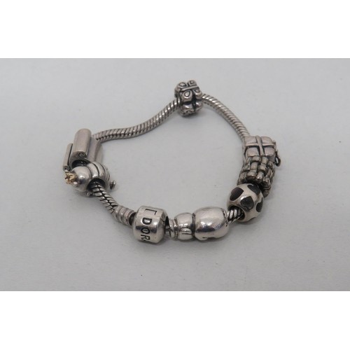 235 - Silver Charm Bracelet including bracelet -40g