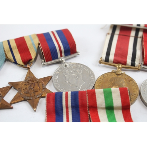 15 - WW2-ERII Mounted Medal Groups Inc Africa, Italy Stars, Special Constabulary x 3