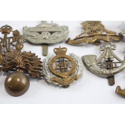 21 - Military Cap Badges Inc Grenadier Guards, KSLI, Glosters, Etc x 10