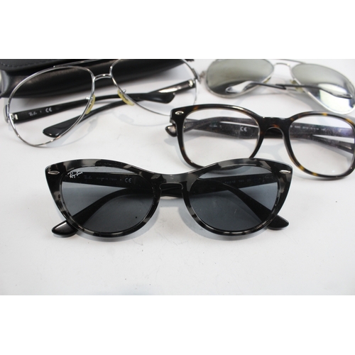 4 - Ray Ban Sunglasses & Cases x 5