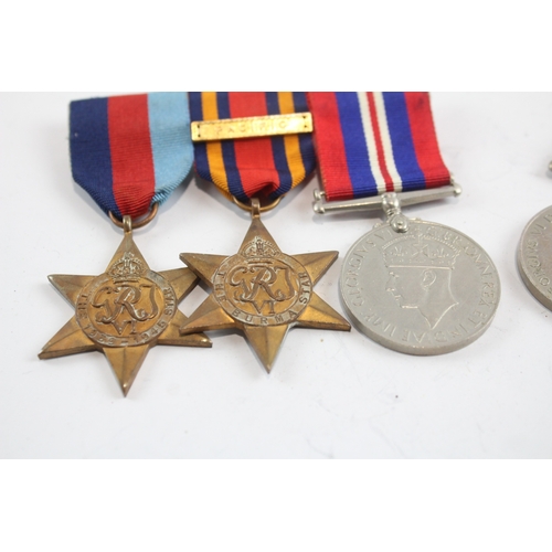 44 - WW2 Mounted Medal Groups Inc Burma Star, Pacific Clasp, Etc x 2