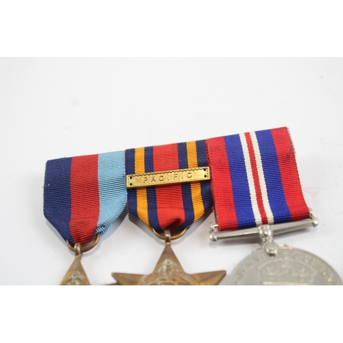 44 - WW2 Mounted Medal Groups Inc Burma Star, Pacific Clasp, Etc x 2