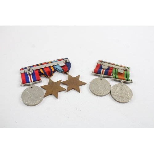 44 - WW2 Mounted Medal Groups Inc Burma Star, Pacific Clasp, Etc x 2