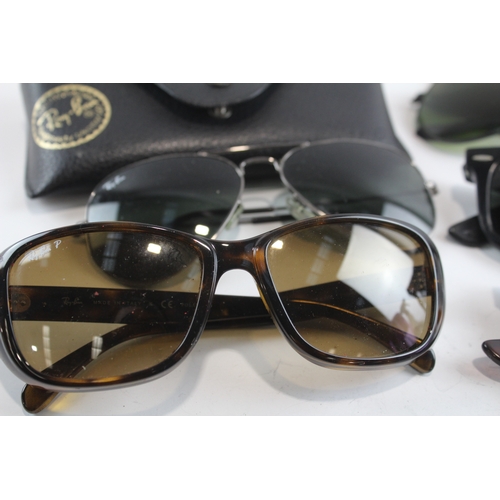 5 - Ray Ban Sunglasses & Cases x 5