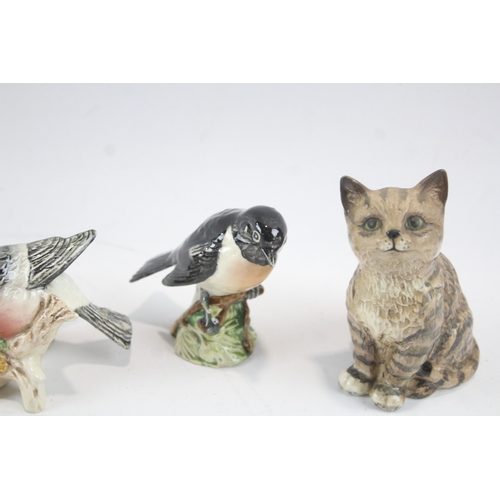 50 - Beswick Ornaments Cat Birds Porcelain Collectables