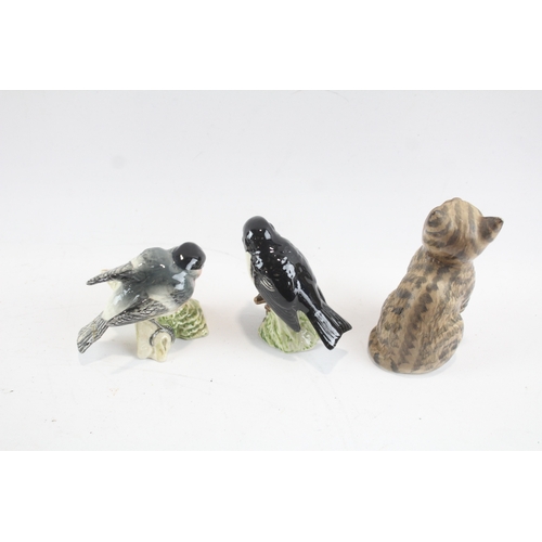 50 - Beswick Ornaments Cat Birds Porcelain Collectables