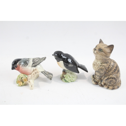 50 - Beswick Ornaments Cat Birds Porcelain Collectables