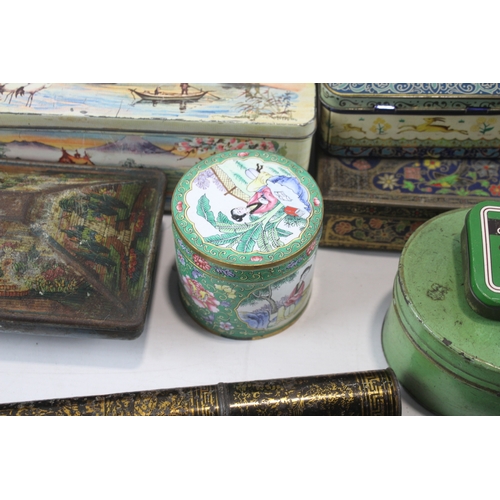 91 - Assorted Tins/Boxes Inc Floral Design, W&R Jacobs & Co, Horner, Etc Joblot