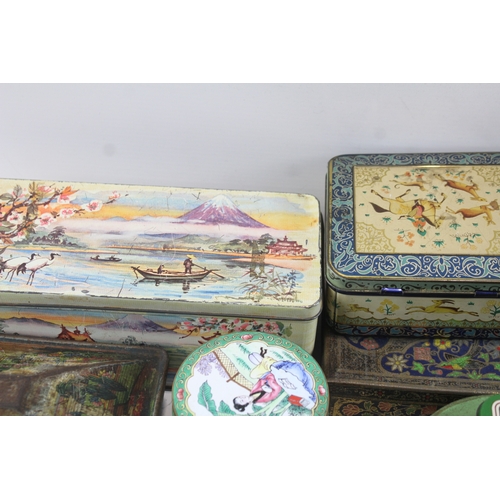 91 - Assorted Tins/Boxes Inc Floral Design, W&R Jacobs & Co, Horner, Etc Joblot