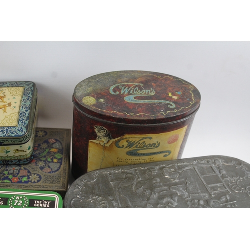 91 - Assorted Tins/Boxes Inc Floral Design, W&R Jacobs & Co, Horner, Etc Joblot