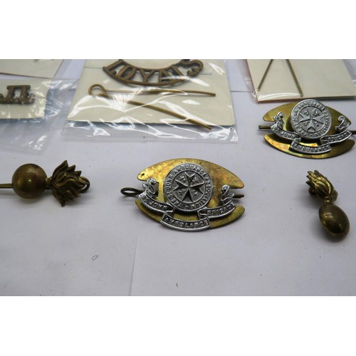 35 - 29 Military cap/Regiment badges