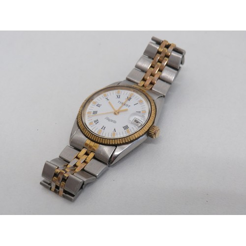 5 - Ladies Tissot quartz two tone watch - working with new battery fixed