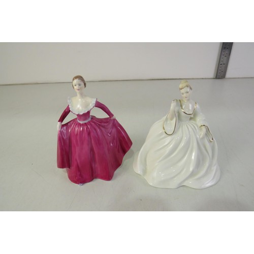 372 - Pair of coalport figurines Samantha and Joanne