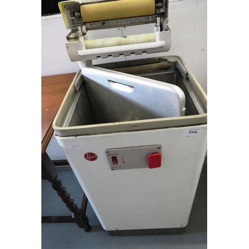 386 - Vintage hoover top loading washing machine with mangle