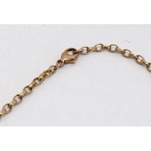 51 - 9ct Gold belcher link necklace, length 17