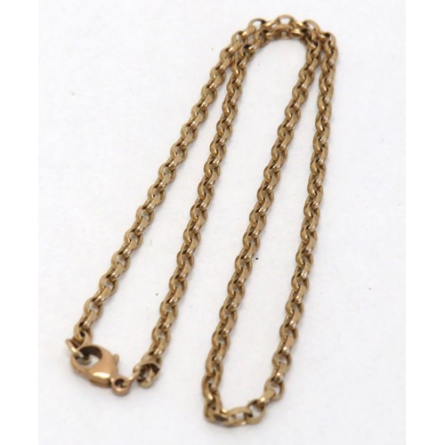 51 - 9ct Gold belcher link necklace, length 17