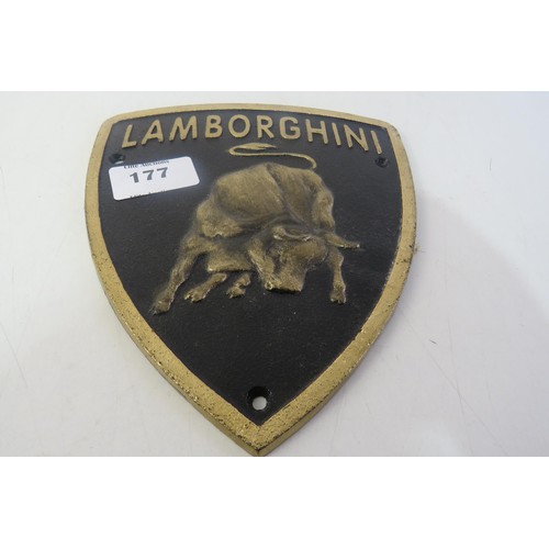 142 - Cast Lamborghini sign