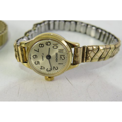 149 - Two ladies gold tone Sekonda watches.