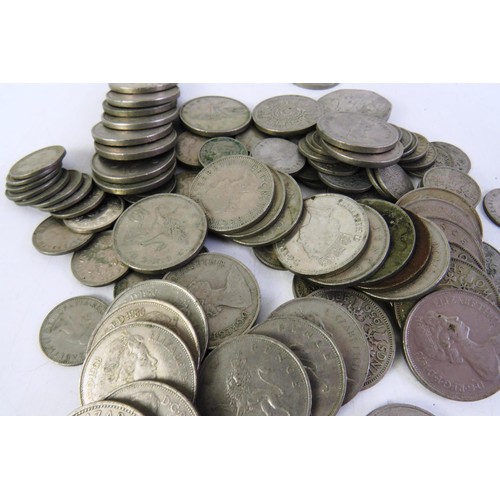 163 - Joblot of old 10p's and pre decimal coinage including large quantity of sixpences