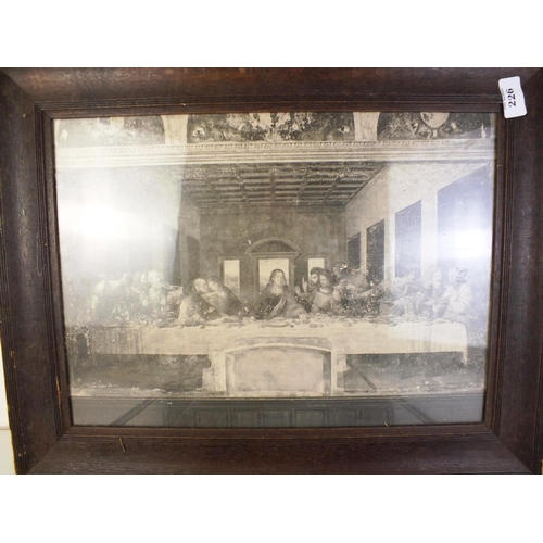 170 - Carl Osborne  Watercolor signed A country cottage and a framed print of the last supper