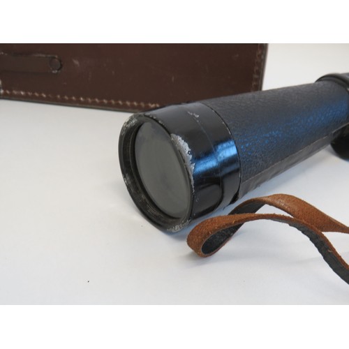 272 - Vintage Liebierman & Gortz Monocular with leather carry case.