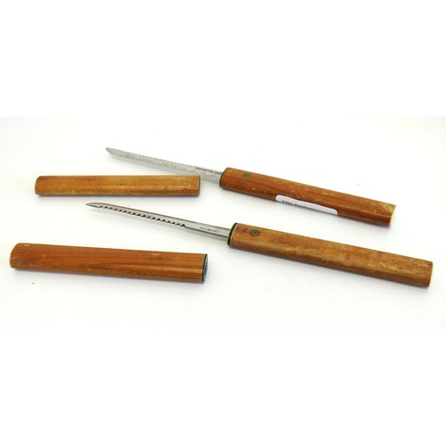 273 - Two vintage Floating fishing knives.