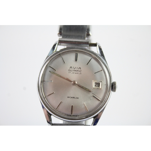 458 - Mens Vintage Avia Olympic Watch Hand-Wind Working