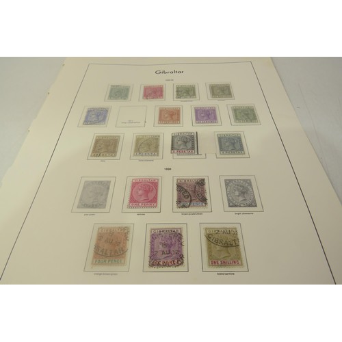 7 - Gibraltar 1889-1898 Queen Victoria mint used set on lighthouse album page