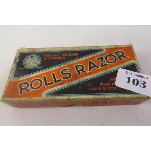 103 - Vintage rolls razor imperial No2 in presentation box and instructions