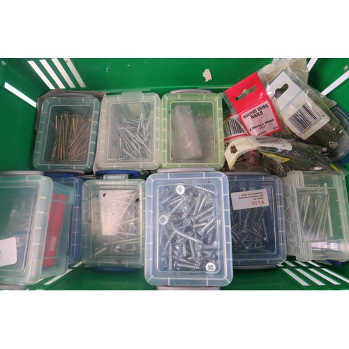 304 - Selection of boxed and bagged nails and screws