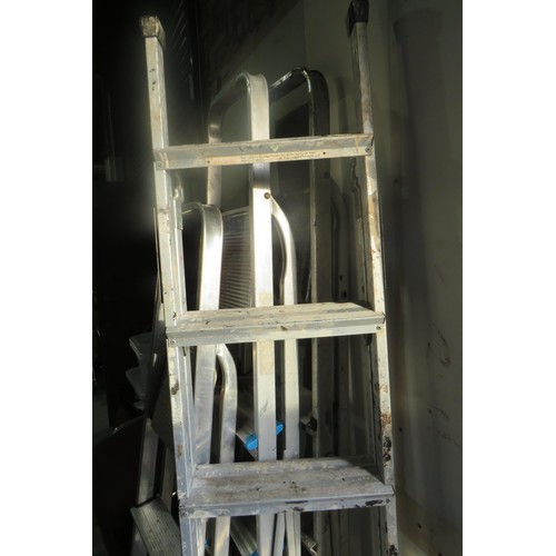 307 - Four aluminium step ladders