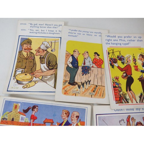 64 - Twenty saucy comic humour postcards.