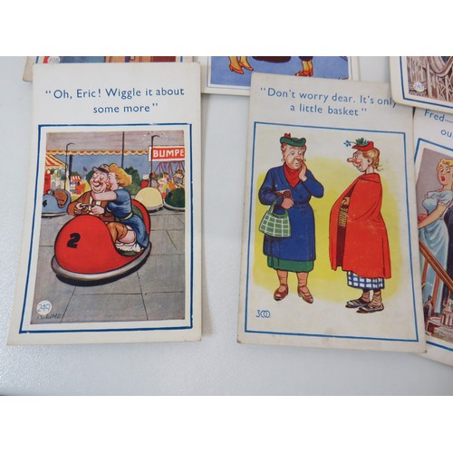 64 - Twenty saucy comic humour postcards.