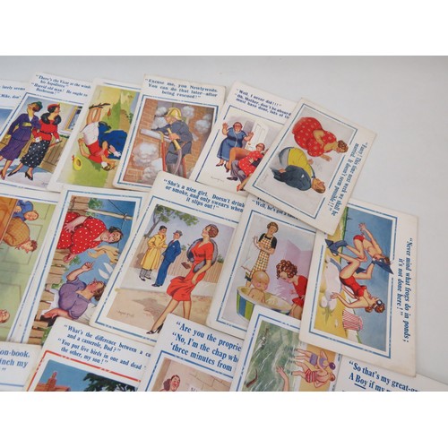 66 - Twenty six Donald McGill saucy comic humour postcards.