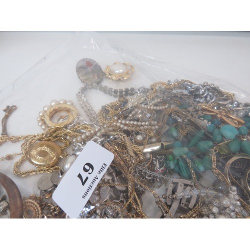 67 - 2kg of Jewellery to include vintage.