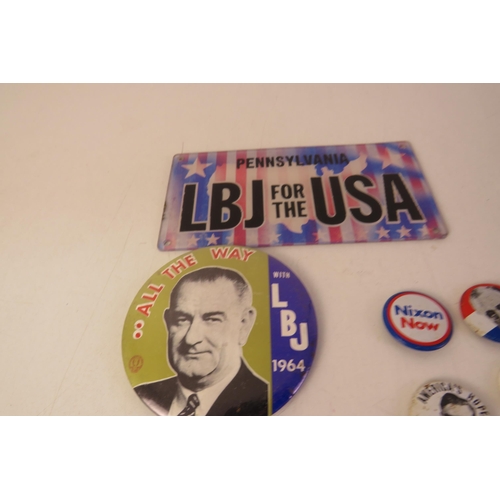 159 - Collection of rare USA presidential campaign badges dating back to early 1900's