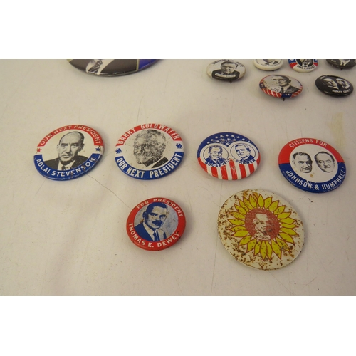 159 - Collection of rare USA presidential campaign badges dating back to early 1900's