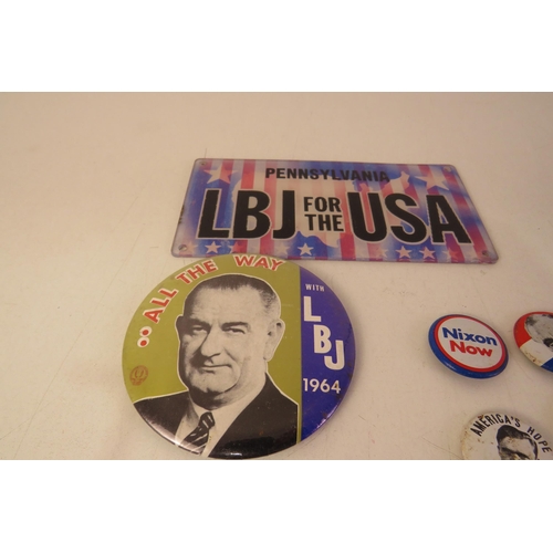 159 - Collection of rare USA presidential campaign badges dating back to early 1900's